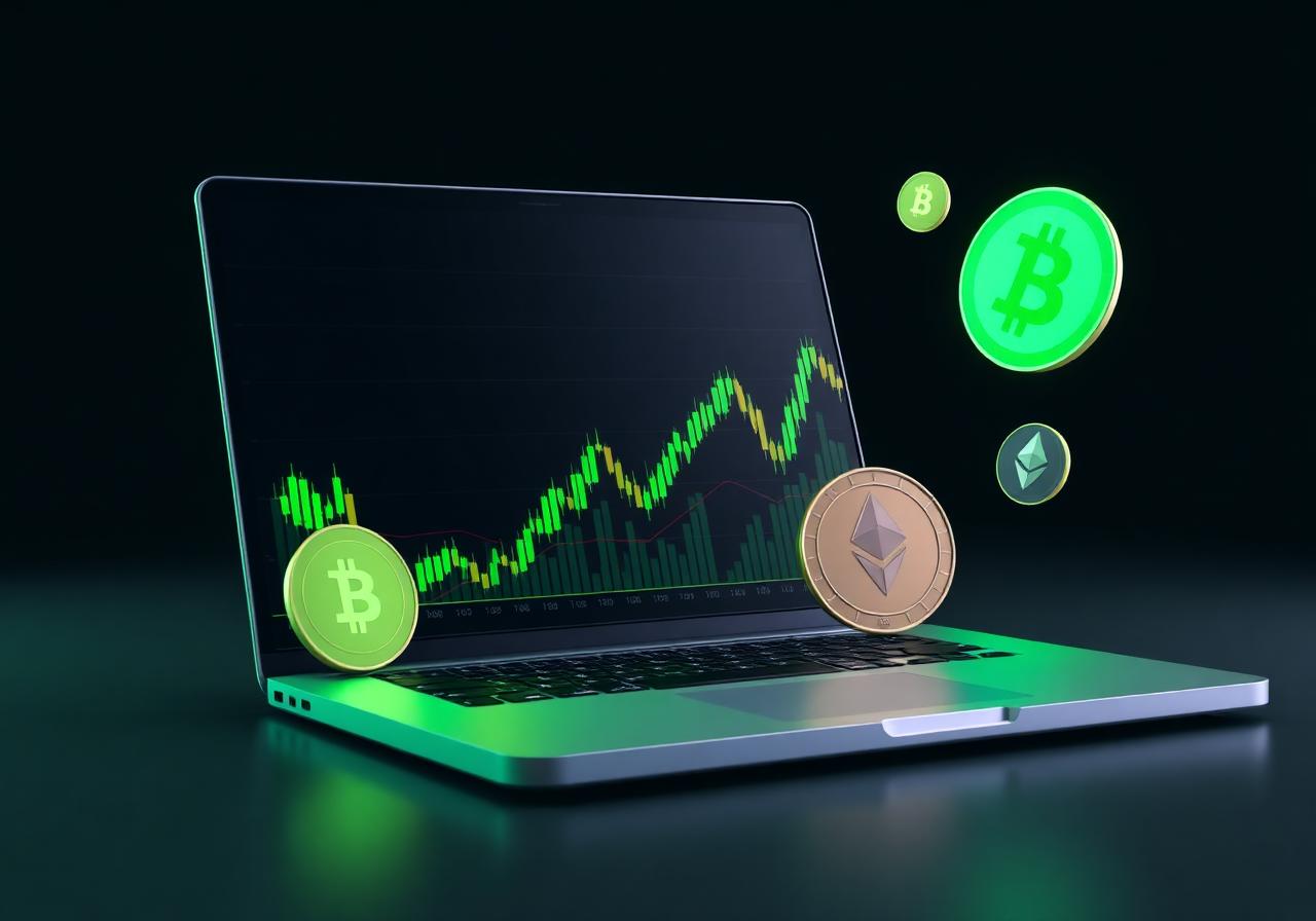 Velora crypto trading dashboard with rising chart
